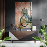 Retro Bcycle  Brushed Aluminium Dibond Wall Art.